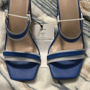 The Drop Blue Strappy Sandals